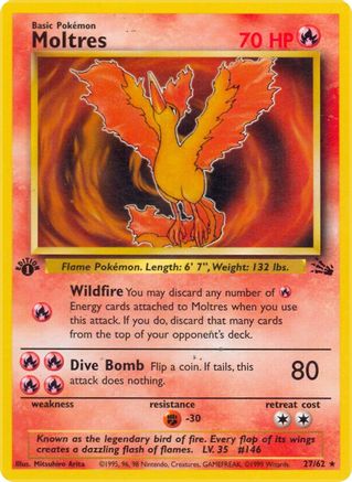 Moltres (27) 027/62 [Fossil]  - 1st Edition