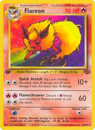 Flareon (19) 019/64 [Jungle]  - 1st Edition
