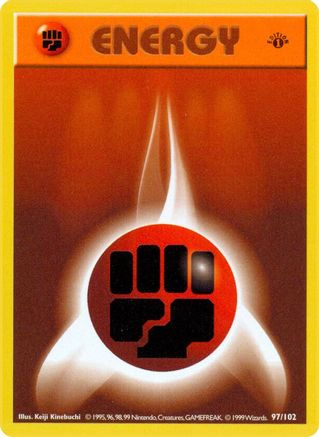 Fighting Energy 097/102 [Base Set Shadowless]  - 1st Edition