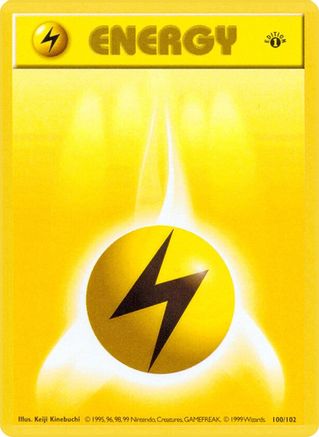 Lightning Energy 100/102 [Base Set Shadowless]  - 1st Edition