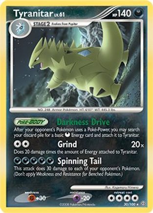 Tyranitar 030/100 [Deck Exclusives]  - Holofoil