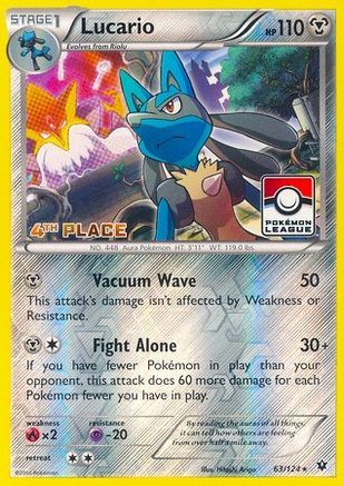 Lucario 063/124 [League & Championship Cards]  - Reverse Holofoil