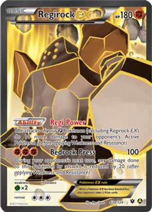 Regirock EX 43a/124 [Alternate Art Promos]  - Holofoil