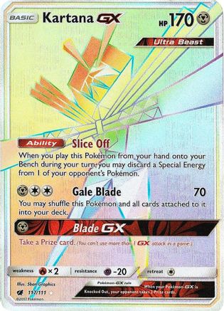 Kartana GX (Secret) 117 [SM  Crimson Invasion]  - Holofoil