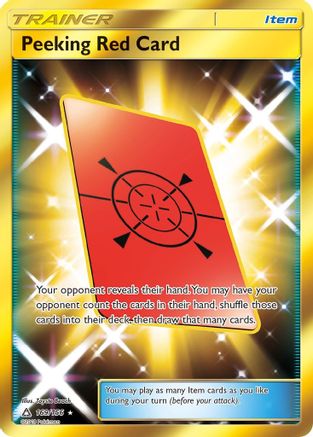 Peeking Red Card (Secret Rare) 169 [SM  Ultra Prism]  - Holofoil