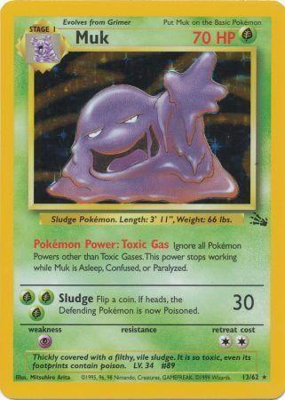 Muk (13) 013/62 [Fossil]  - Unlimited Holofoil