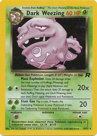 Dark Weezing (14) 014/82 [Team Rocket]  - Unlimited Holofoil