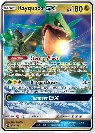Rayquaza GX 109/168 [SM  Celestial Storm]  - Holofoil
