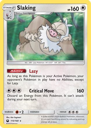 Slaking 115 [SM  Celestial Storm]  - Holofoil