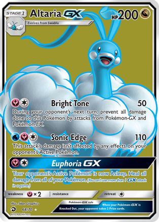 Altaria GX (Full Art) 068 [Dragon Majesty]  - Holofoil