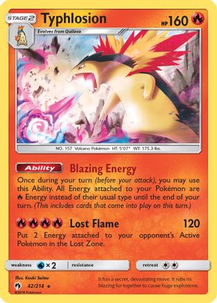 Typhlosion 042/214 [SM  Lost Thunder]  - Reverse Holofoil