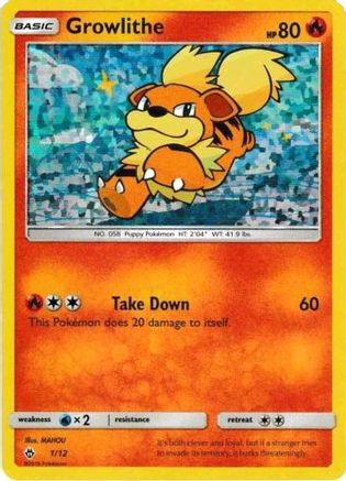Growlithe 001/12 [McDonalds Promos 2018]  - Holofoil