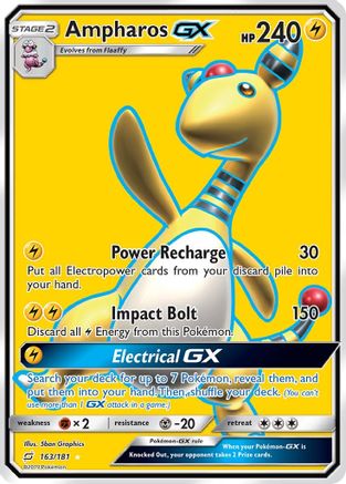 Ampharos GX (Full Art) 163 [SM  Team Up]  - Holofoil