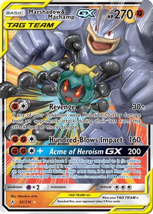Marshadow & Machamp GX 082/214 [SM  Unbroken Bonds]  - Holofoil