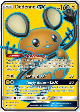 Dedenne GX (Full Art) 195 [SM  Unbroken Bonds]  - Holofoil