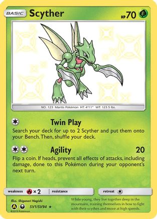 Scyther SV1/SV94 [Hidden Fates Shiny Vault]  - Holofoil