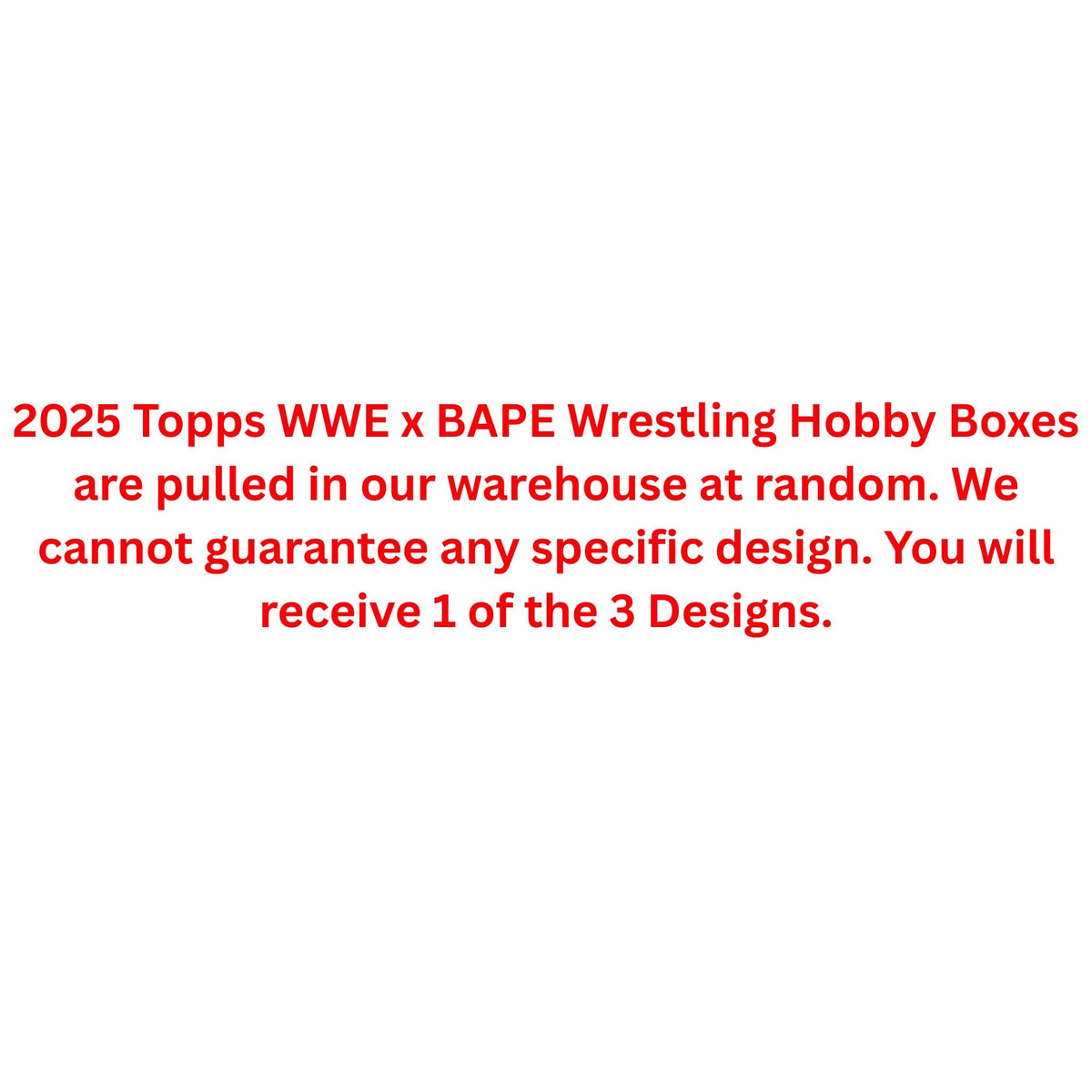 2025 Topps WWE x BAPE Wrestling Hobby Box
