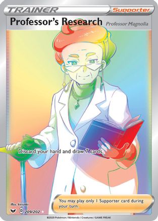 Professor's Research (Secret) 209/202 [SWSH01 Sword & Shield Base Set]  - Holofoil