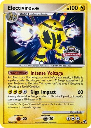 Electivire 003/130 [League & Championship Cards]