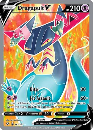 Dragapult V (Full Art) 183/192 [SWSH02 Rebel Clash]  - Holofoil