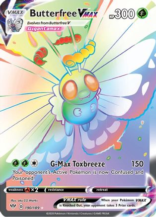 Butterfree VMAX (Secret) 190/189 [SWSH03 Darkness Ablaze]  - Holofoil