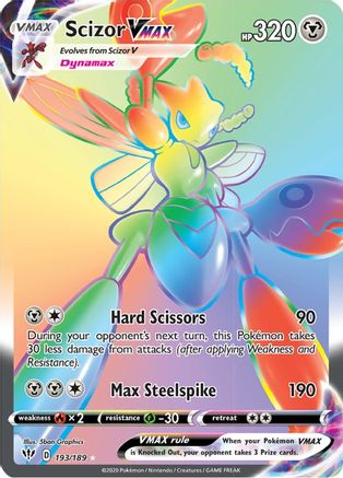 Scizor VMAX (Secret) 193/189 [SWSH03 Darkness Ablaze]  - Holofoil