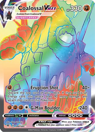 Coalossal VMAX (Secret) 189/185 [SWSH04 Vivid Voltage]  - Holofoil