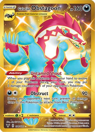 Galarian Obstagoon (Secret) 198/185 [SWSH04 Vivid Voltage]  - Holofoil