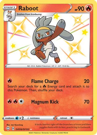 Raboot SV016/SV122 [Shining Fates Shiny Vault]  - Holofoil