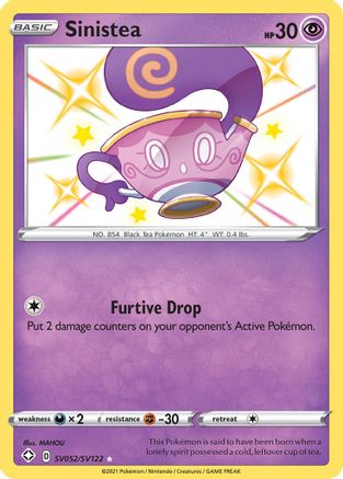 Sinistea SV052/SV122 [Shining Fates Shiny Vault]  - Holofoil