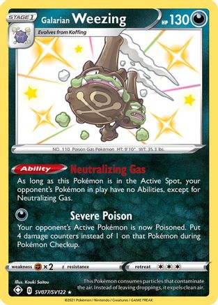 Galarian Weezing SV077/SV122 [Shining Fates Shiny Vault]  - Holofoil