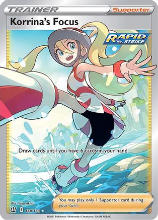 Korrina's Focus (Full Art) 160/163 [SWSH05 Battle Styles]  - Holofoil