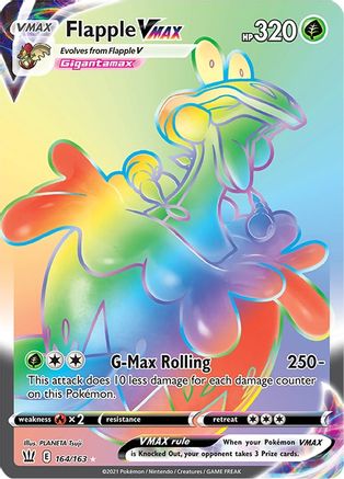 Flapple VMAX (Secret) 164/163 [SWSH05 Battle Styles]  - Holofoil