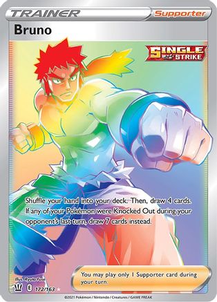Bruno (Secret) 172/163 [SWSH05 Battle Styles]  - Holofoil