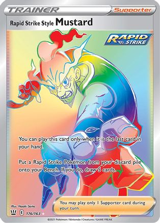 Rapid Strike Style Mustard (Secret) 176/163 [SWSH05 Battle Styles]  - Holofoil