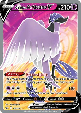 Galarian Articuno V (Full Art) 169/198 [SWSH06 Chilling Reign]  - Holofoil