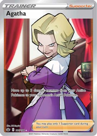 Agatha (Full Art) 186/198 [SWSH06 Chilling Reign]  - Holofoil