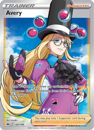 Avery (Full Art) 187/198 [SWSH06 Chilling Reign]  - Holofoil
