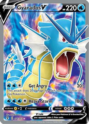 Gyarados V (Full Art) 171/203 [SWSH07 Evolving Skies]  - Holofoil