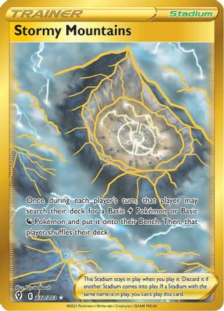 Stormy Mountains (Secret) 232/203 [SWSH07 Evolving Skies]  - Holofoil