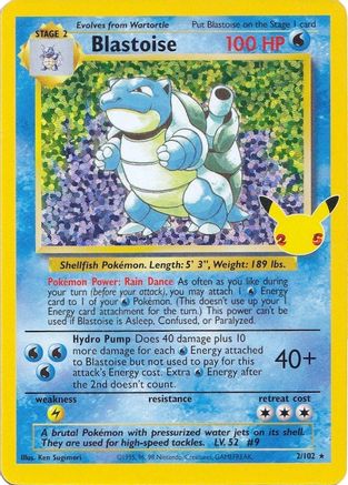 Blastoise 002/102 [Celebrations Classic Collection]  - Holofoil
