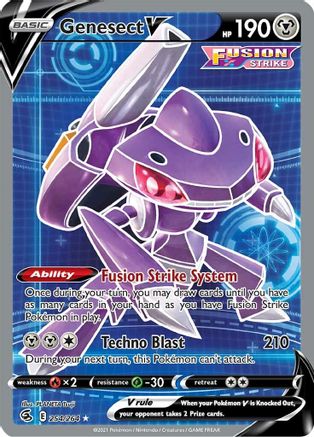 Genesect V (Full Art) 254/264 [SWSH08 Fusion Strike]  - Holofoil
