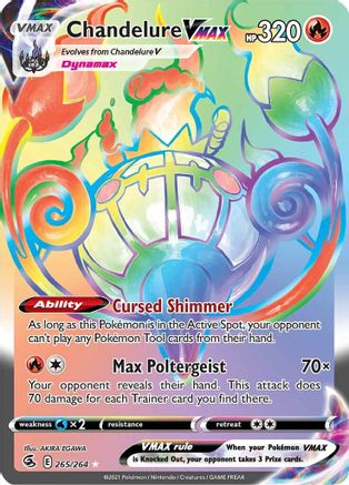 Chandelure VMAX (Secret) 265/264 [SWSH08 Fusion Strike]  - Holofoil