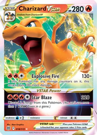Charizard VSTAR 018/172 [SWSH09 Brilliant Stars]  - Holofoil