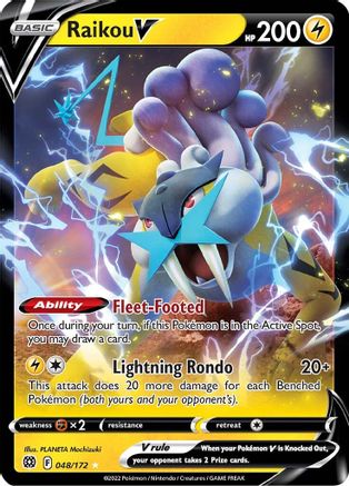 Raikou V 048/172 [SWSH09 Brilliant Stars]  - Holofoil