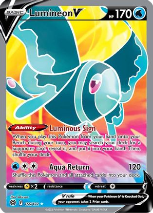 Lumineon V (Full Art) 155/172 [SWSH09 Brilliant Stars]  - Holofoil