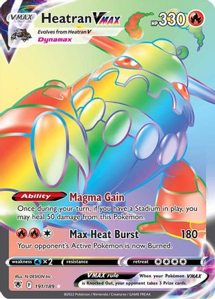 Heatran VMAX (Secret) 191/189 [SWSH10 Astral Radiance]  - Holofoil