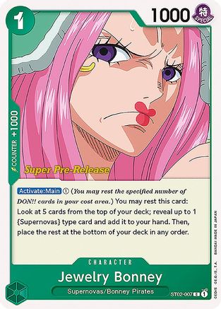 Jewelry Bonney (ST02-007)  [Super Pre-Release Starter Deck 2: Worst Generation]
