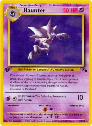 Haunter (21) 021/62 [Fossil]  - 1st Edition