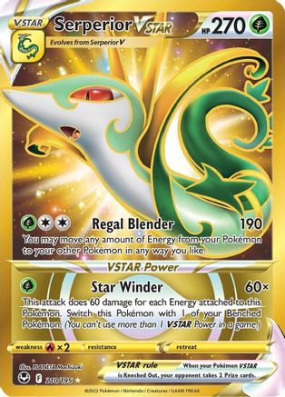 Serperior VSTAR (Secret) (210) 210/195 [SWSH12 Silver Tempest]  - Holofoil